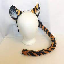Tiger Ears Or Tail Tiger Costume Ears Tiger Ears Headband Tiger Tail Tiger Costume Tail Tiger Ears And Tail Tiger Tail And Ears Orange Tiger Tiger Costume Ear Headbands Costumes