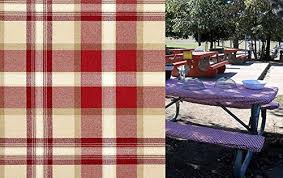 Check spelling or type a new query. Custom Stay Put Fitted Tablecloth Table Cover For A Picnic Rv Or Camping Table 3 Piece Table And 2 Bench Set Red Amp Tan Check Picnic Print No More Hot Or Dirty