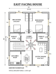 30 X40 East Facing House Plan Is Given