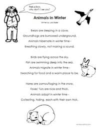 Animals In Winter Poem And Cross Curricular Teaching Kit Winter Poems Winter Animals Winter Animals Preschool