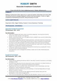 Independent consultants must know how to market effectively to attract new clients. Investment Consultant Resume Samples Qwikresume