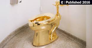 These beautiful bathrooms offer enough design inspo to jumpstart a year's worth of diys (or just tuck away in your dream home photo stash). An 18 Karat Throne Arrives At The Guggenheim And Yes It Works The New York Times