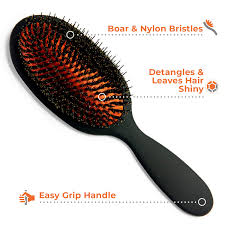 The oval shape and the size perfectly fit nicely inside the palm of your hand, making the stroking process less exhausting and painful, especially with prolonged ones for girls with easily tangled hair. Buy Sri Polish Bristle Brush Anti Breakage Boar Nylon Bristles For Increased Shine Rejuvenates Damaged Hair Copper Ceramic Barrel Encourages Hair Growth Easy Grip Ultralight Travel Online In Indonesia B08h5tq9gm