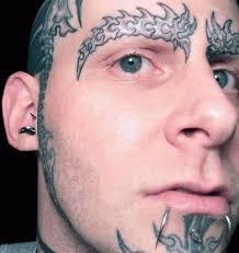 Wow Coolest Face Tattoo I Ve Ever Seen Doesn T Mean It Was A Good Idea But I Still Like Face Tattoos Bad Face Tattoos Eyebrow Tattoo