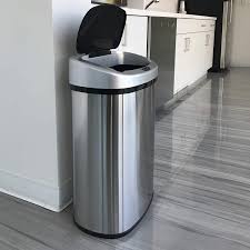 With so many different trash cans on the market, how do you know which one is right for you? 13 Gallon Itouchless Automatic Oval Trash Can With 3 Odor Filters Stainless Steel Big Lid Opening Touchless Sensor Kitchen Trash Bin Home Waste Recycling Urbytus Com