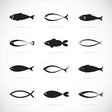 Set Of Vector Fish Icons Fish Icon Fish Logo Fish Graphic