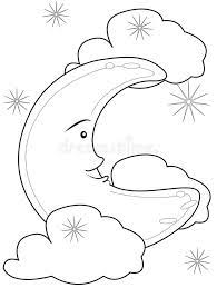 We shop and deliver, and you enjoy. Moon Coloring Page Stock Illustration Illustration Of Clip 50763473