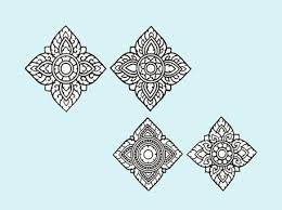 ประเภทของลายไทยพ นฐาน ลวดลายขาวดำ ศ ลปะไทย ภาพวาด