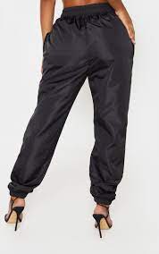Shape Black High Waist Shell Jogger Curve Prettylittlething Il