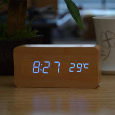 Fibisonic Alarm Clocks With Thermometer Wood Wooden Led Clocks Digital Table Clock Electronic With Cost Digital Table Clock Led Clock Alarm Clock