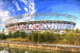 West ham announced the signing of romania captain, left back răzvan raț, making him the first signing in this transfer window.; West Ham Olympic Stadium London Art Poster Von David Pyatt Artflakes Com