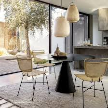 mayra aged metal round dining table diameter 120cm decoration interieure cosy petite salle a manger table salle a manger