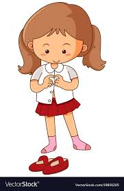Little Girl Getting Dress On White Background Vector Image On Vectorstock Kids Activity Books Preschool Activity Tracing Worksheets Preschool