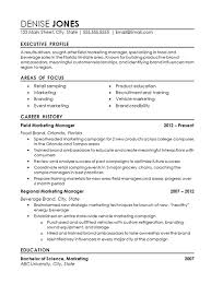 Regional Marketing Resume Example Field Marketing Food Beverage