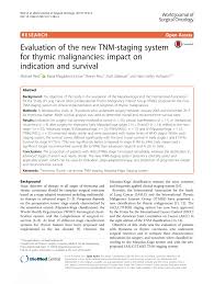 pdf evaluation of the new tnm staging system for thymic