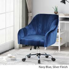 Kiowa 69.06cm wide tufted velvet swivel papasan chair. Channeled Glam Velvet Home Office Chair With Swivel Base By Christopher Knight Home On Sale Overstock 27578115