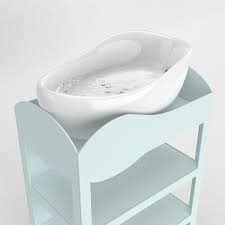 The baby dam transforms your family members bath to your baby's bath. Baby Bathtub With A Stand Shelf Or Changing Table 3d
