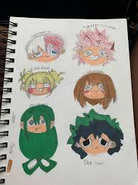 Drew some class 1-A peeps and my wifu, Toga. (Dont mind how bad Deku  looks) | Fandom