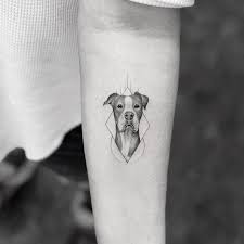 Black And White Boxer Dog Tattoo Ideas Boxer By Sanghyuk Ko Dog Tattoos Dog Portrait Tattoo Small Dog Tattoos