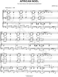 Traditional Spiritual African Noel Sheet Music In C Major Download Print Sheet Music Music Education Music Download