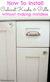 how to install cabinet knobs with a