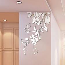 3d Diy Leaves Mirror Wall Sticker Removable Acrylic Modern Art Mural Stickers For Living Room Bedroom Tv Wall Home Decoration Wall Stickers Home Decor Shop Wall Decor Wall Stickers Living Room