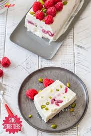 Semifreddo Au Yaourt Framboises Et Pistaches Regilait Recette Dessert Gourmand Dessert Ete Framboise