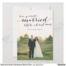 Maybe you would like to learn more about one of these? Married Little Christmas Photo Flat Cards Zazzle Com In 2020 Newlywed Christmas Card Marry Christmas Card Married Christmas