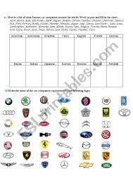 Maybe you would like to learn more about one of these? Car Companies Logos And Classification Esl Worksheet By Jehanne18