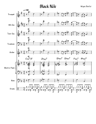 Black Nile For Jazz Combo Sheet Music For Trumpet In B Flat Trombone Drum Group Saxophone Alto More Instruments Jazz Band Musescore Com