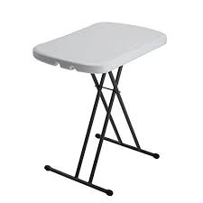 Lifetime 80251 Height Adjustable Folding Personal Table 26 Inch White Granite Awesome Deals Furnitures For Home De White Granite Tv Trays Table Chairs