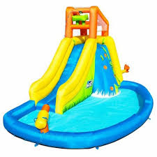 These are some of the best backyard water slides you can buy online right now, with plenty of options to fit just about any sized lawn, and at every budget, too. H2ogo 53346e Mount Splashmore Kids Inflatable Backyard Water Slide Splash Mega Park Toy With Climbing Wall Slide Splash Zone And Spray Blaster Target