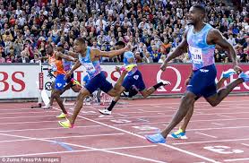 Great britain's 4x100m relay team face being stripped of their olympic silver medals after cj ujah, the lead off man in the team dramatically beaten by italy, was suspended for an alleged anti. Cj Ujah Beats World Champion Justin Gatlin In Zurich Daily Mail Online