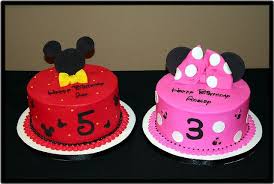 Combined Joint Birthday Cake For Brother And Sister Mickey Minnie Bday Party Joint Birthday Parties Minnie Birthday Party Mickey And Minnie Cake