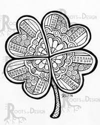 Kids really like to poke around in different drawers and for your references, there is another 39 similar pictures of free shamrock coloring pictures that prof. Instant Download Coloring Page Four Leaf Clover Shamrock Etsy Saint Patricks Day Art Coloring Pages Doodle Art Designs