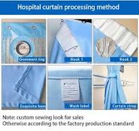 Cortinas de Hospital OEM Trilha Flexível Azul Simples ...