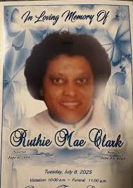 Condolences to ruthie mae britney clark family