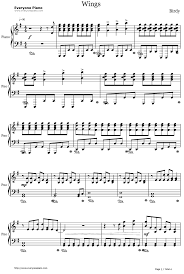 Wings Birdy Stave Preview 1 Free Piano Sheet Music Piano Chords Piano Sheet Music Free Sheet Music Piano Music
