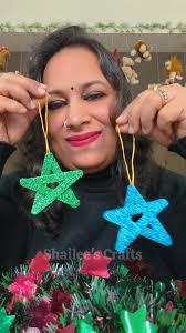 DIY Glitter paper christmas stars 🤩