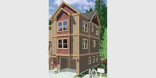Walkout basements also give you more living space on a narrow lot that slopes. Duplex House Plans Narrow Lot Duplex House Plans D 544