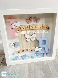 Whether engraved or not, each pewter baby gift is sure to become a treasured heirloom. New Baby Birth Child Initial Box Frame Perfect For A Nursery Or Gift To Celebrate The Birth Of A New Baby This Box Frames New Baby Products Baby Shadow Box
