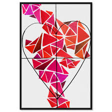 Hang your new piece of art on the wall, or simply set atop a dresser or a mantelpiece to display. Piece Of My Heart Abstract Wall Art By Oliver Gal