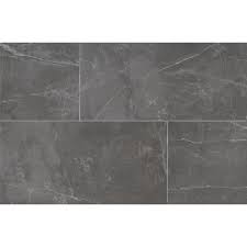 Msi Pulpis Anthracite 12 In X 24 In Glazed Porcelain Floor And Wall Tile 2 Sq Ft Nhdpulant1224 T Porcelain Flooring Stone Look Tile Floor And Wall Tile