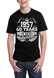 1957 60 Years Of Being Awesome Black T Shirt Swag Shirts