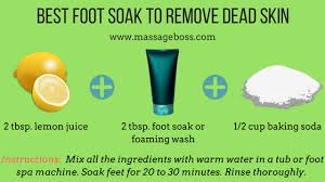 How To Get Rid Of Dead Skin On Your Feet Diy Foot Soak Foot Soak Recipe Dead Skin
