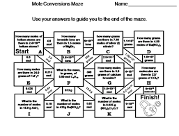 Mole to grams, grams to moles conversions worksheet what are the molecular weights of the following compounds? Mole Conversions Moles Mass Molecules Chemistry Maze Teaching Resources