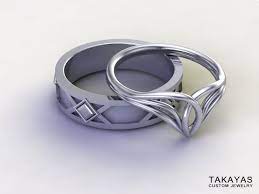Lord Of The Rings Inspired Elven Wedding Ring Set Takayas Custom Jewelry Lotr Wedding Ring Wedding Accessories Jewelry Wedding Ring Sets