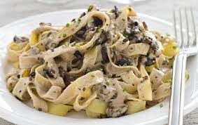 Tagliatelles Aux Champignons Et Creme Fraiche Au Thermomix Tagliatelle Aux Champignons Recettes De Cuisine Recette Pate Champignon