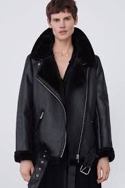 Zara Contrasting Biker Jacket Zara Biker Jacket Winter Jacket Outfits Biker Jacket Outfit