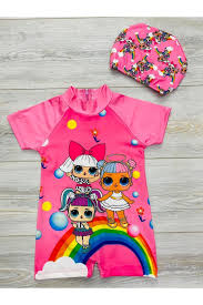 pijama moda kiz cocuk pembe lol bebek desenli kisa kollu mayo fiyati yorumlari trendyol